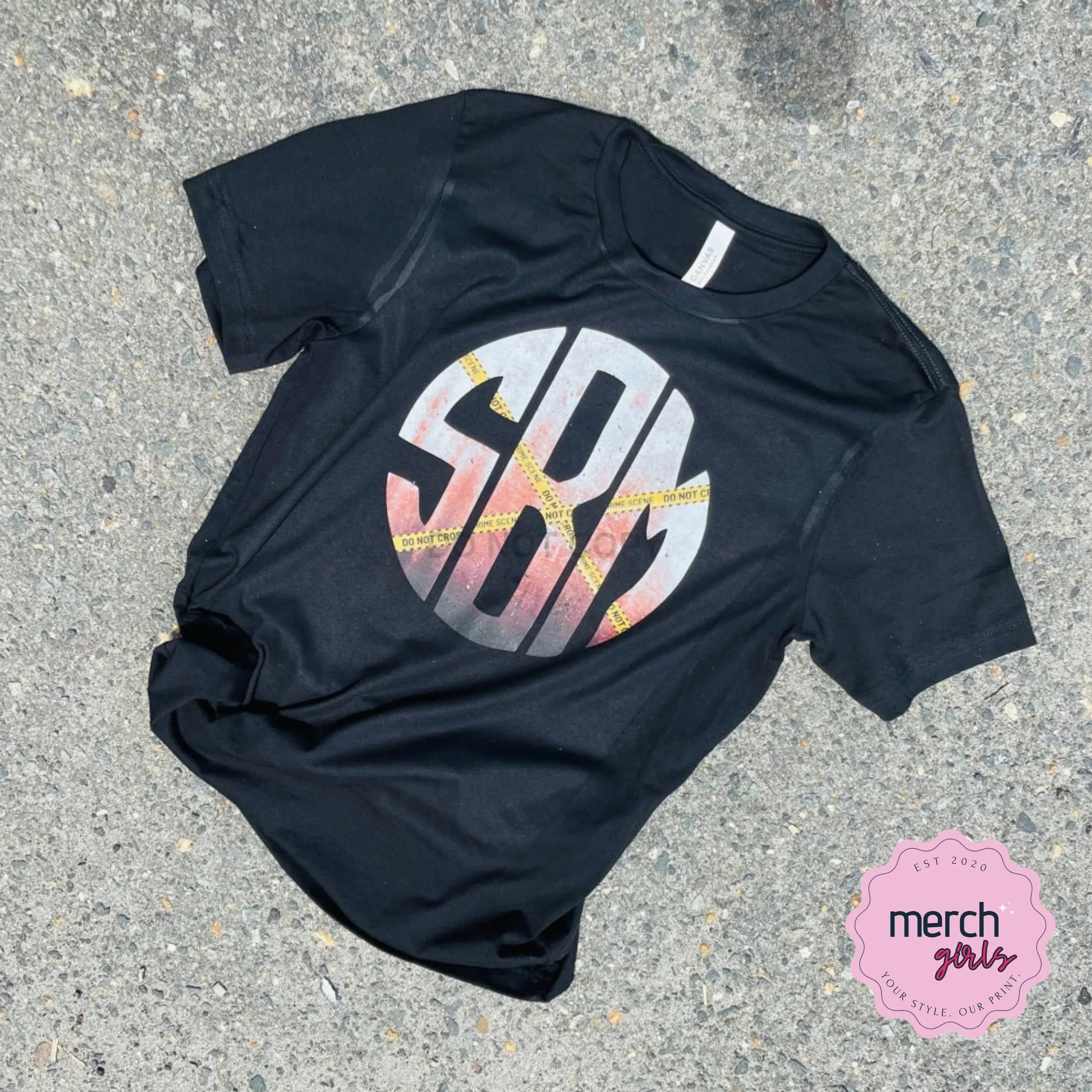 Crime Scene Monogram Graphic Tee - Merch Girls