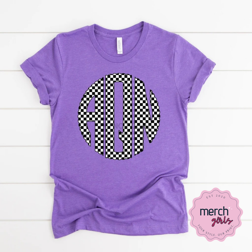 Checkerboard Monogram Graphic Tee
