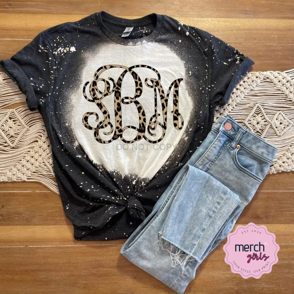 Leopard Vine Monogram Graphic Tee