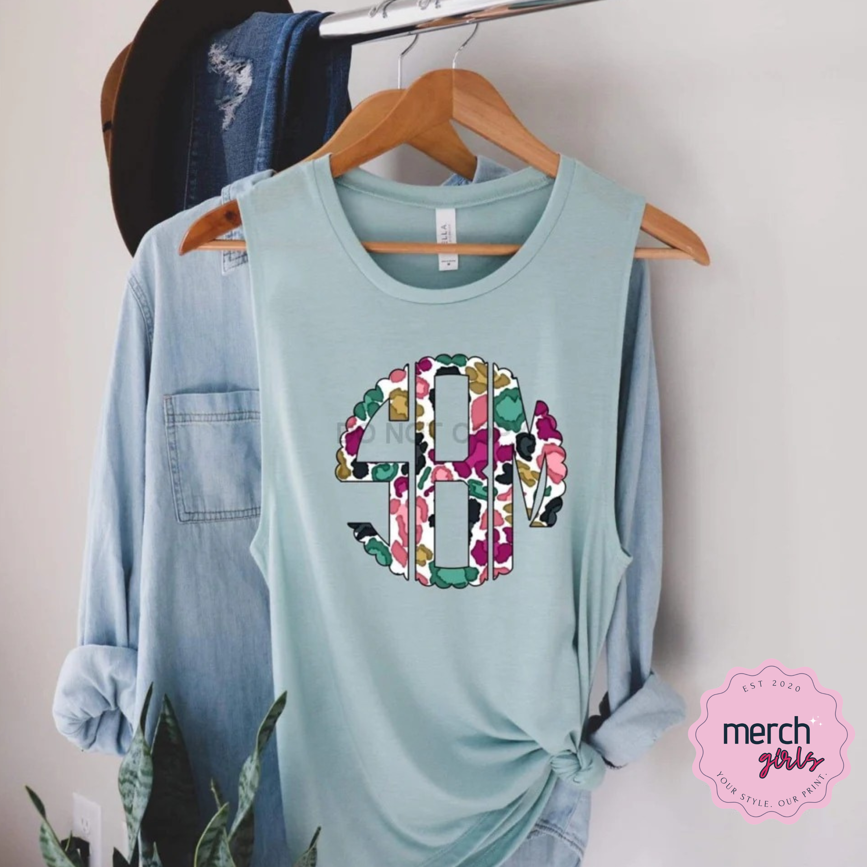 Leopard Spot Monogram Graphic Tee