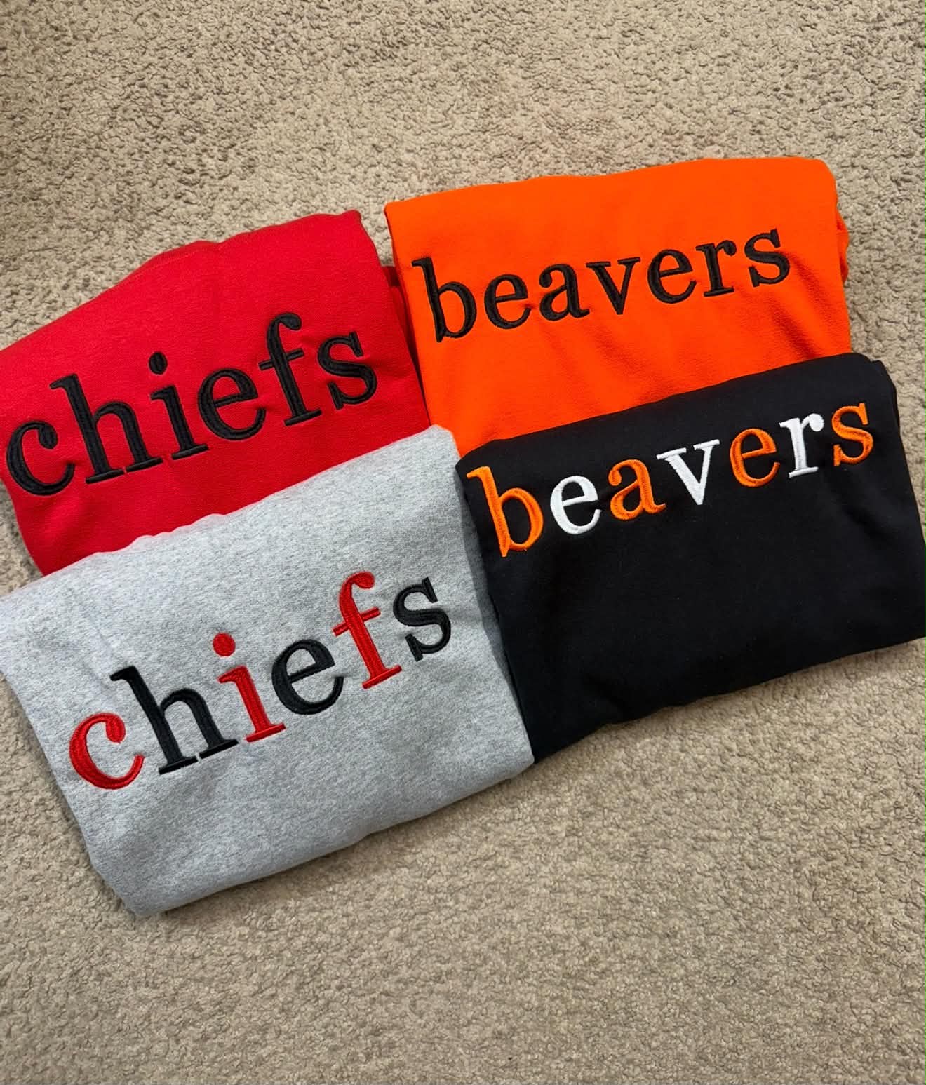 Personalized Embroidered Mascot Spirit Sweatshirt | Custom School Spirit Crewneck | Georgia Bold
