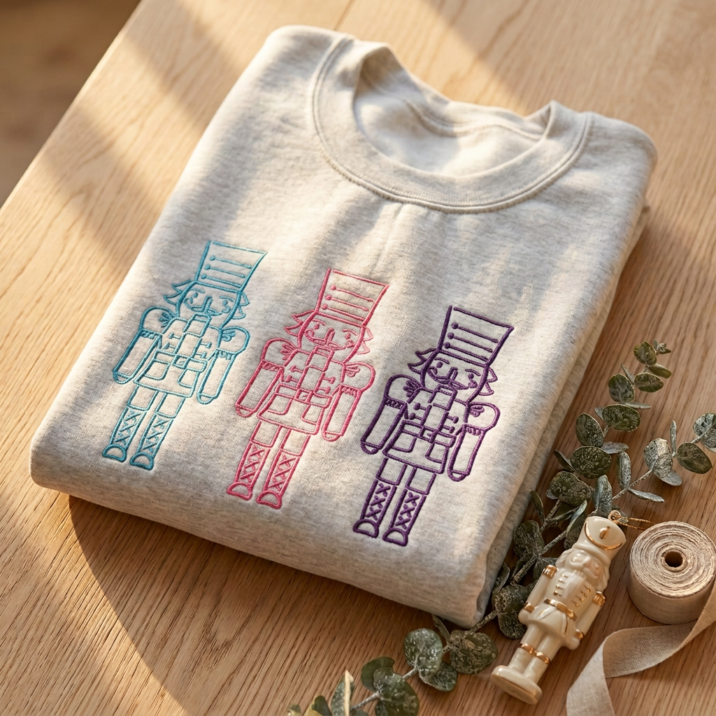 Sugarplum Soldiers | Nutcracker Trio Embroidered Christmas Shirt