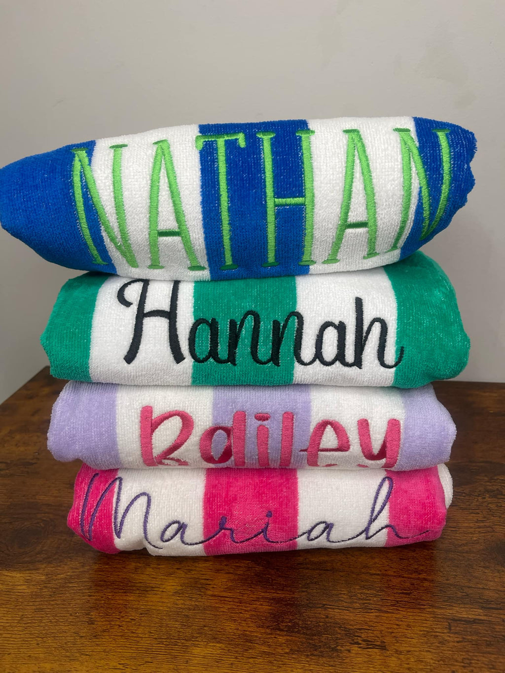 Embroidered Beach Towels 58" x 28 **5-7 business day TAT**