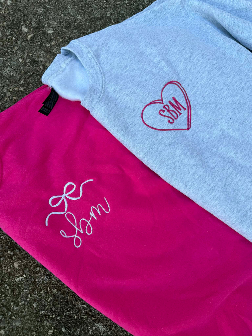 Valentine's Day Monogram Embroidered Sweatshirt