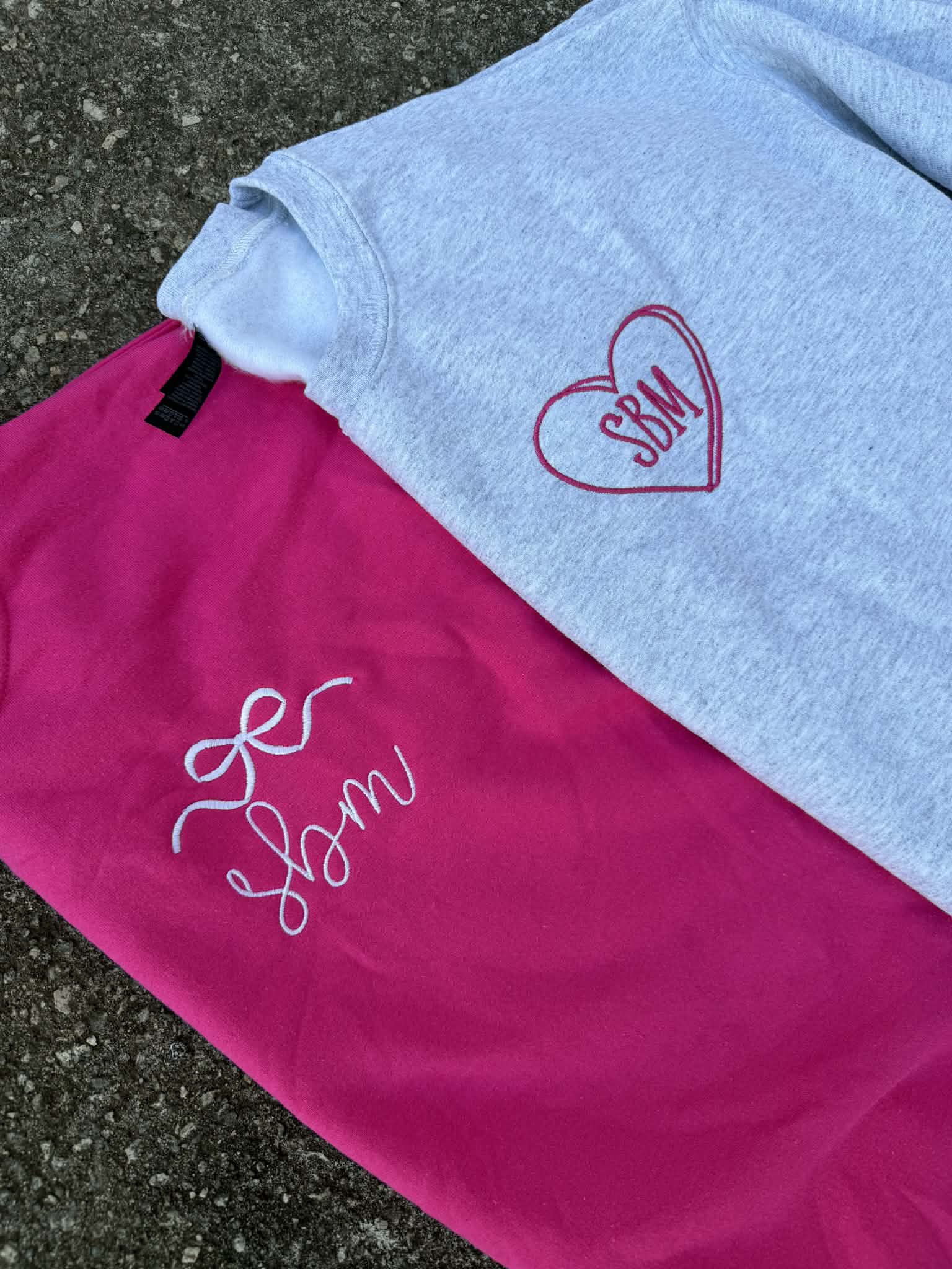 Valentine's Day Monogram Embroidered Sweatshirt