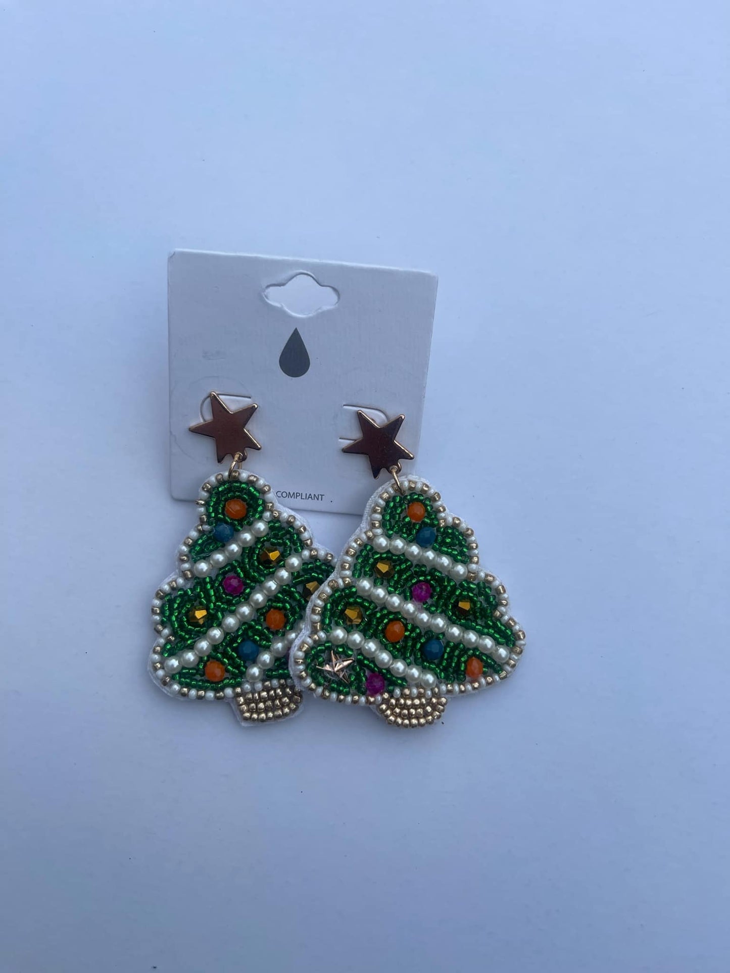 Sead Bead Earring- Christmas Tree