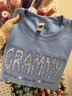 Custom Reverse Fabric Applique Embroidered Sweatshirt - Merch Girls