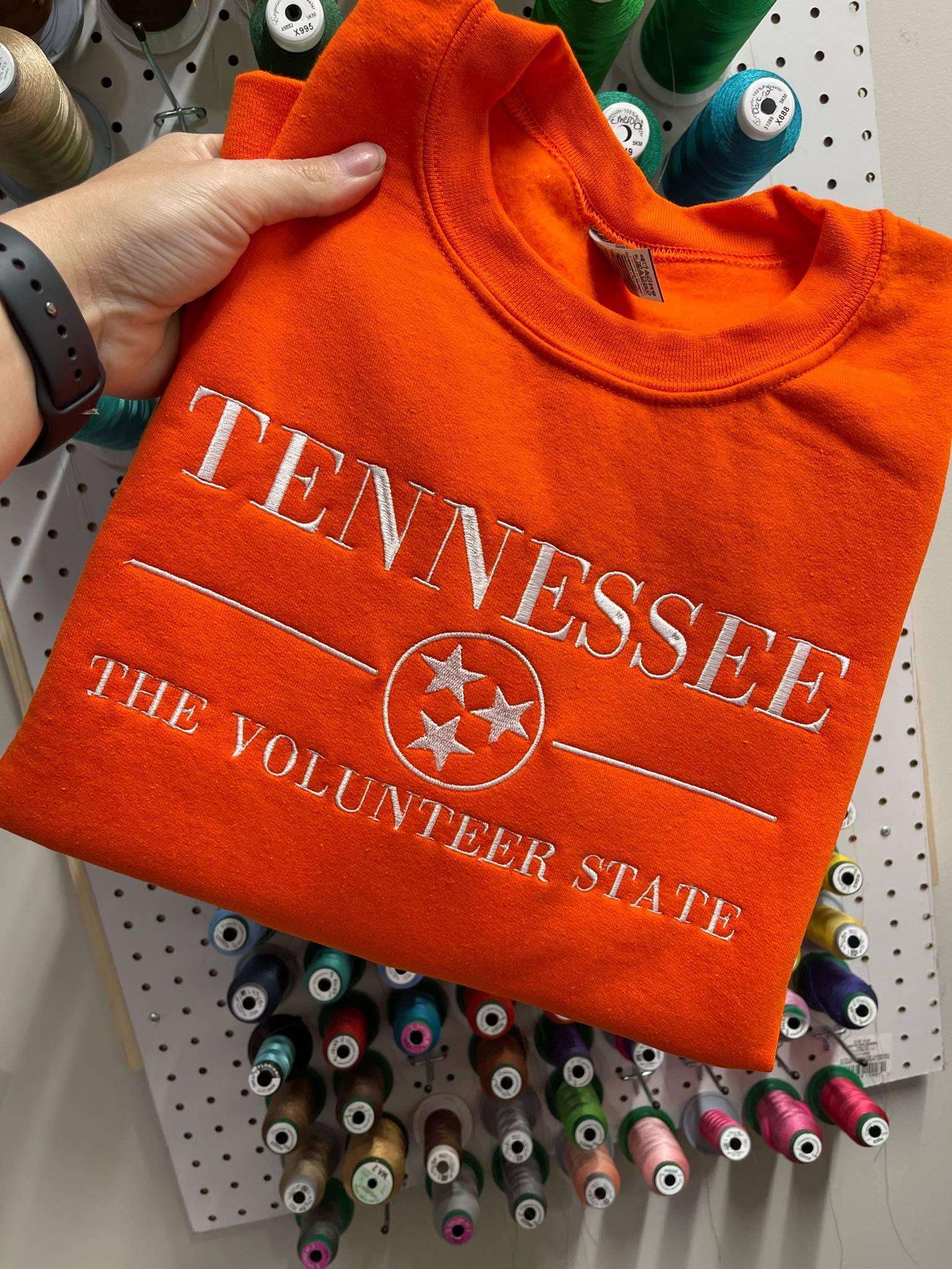 Tennessee The Volunteer State Embroidered Shirt - Merch Girls