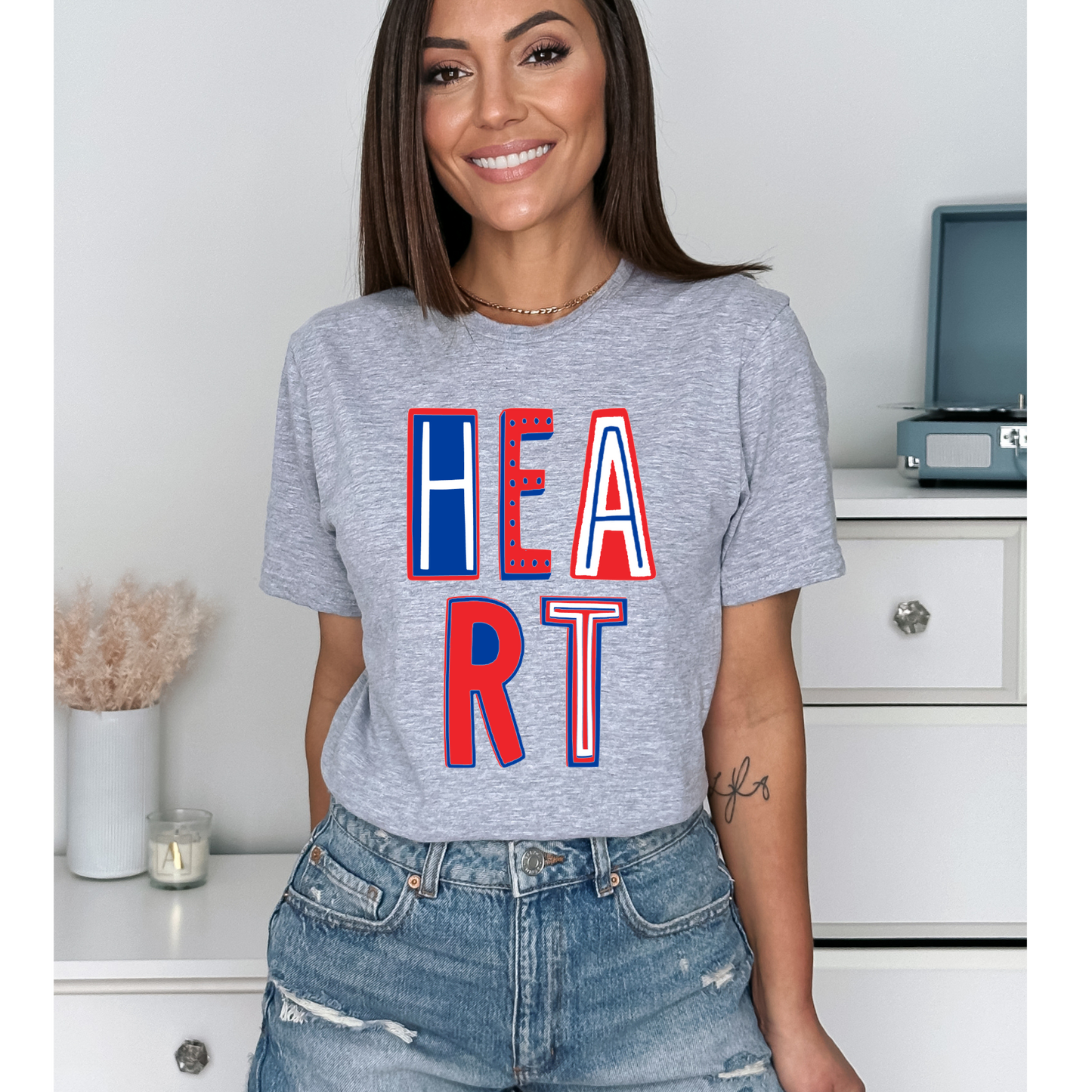 Heart Colorful Graphic Tee