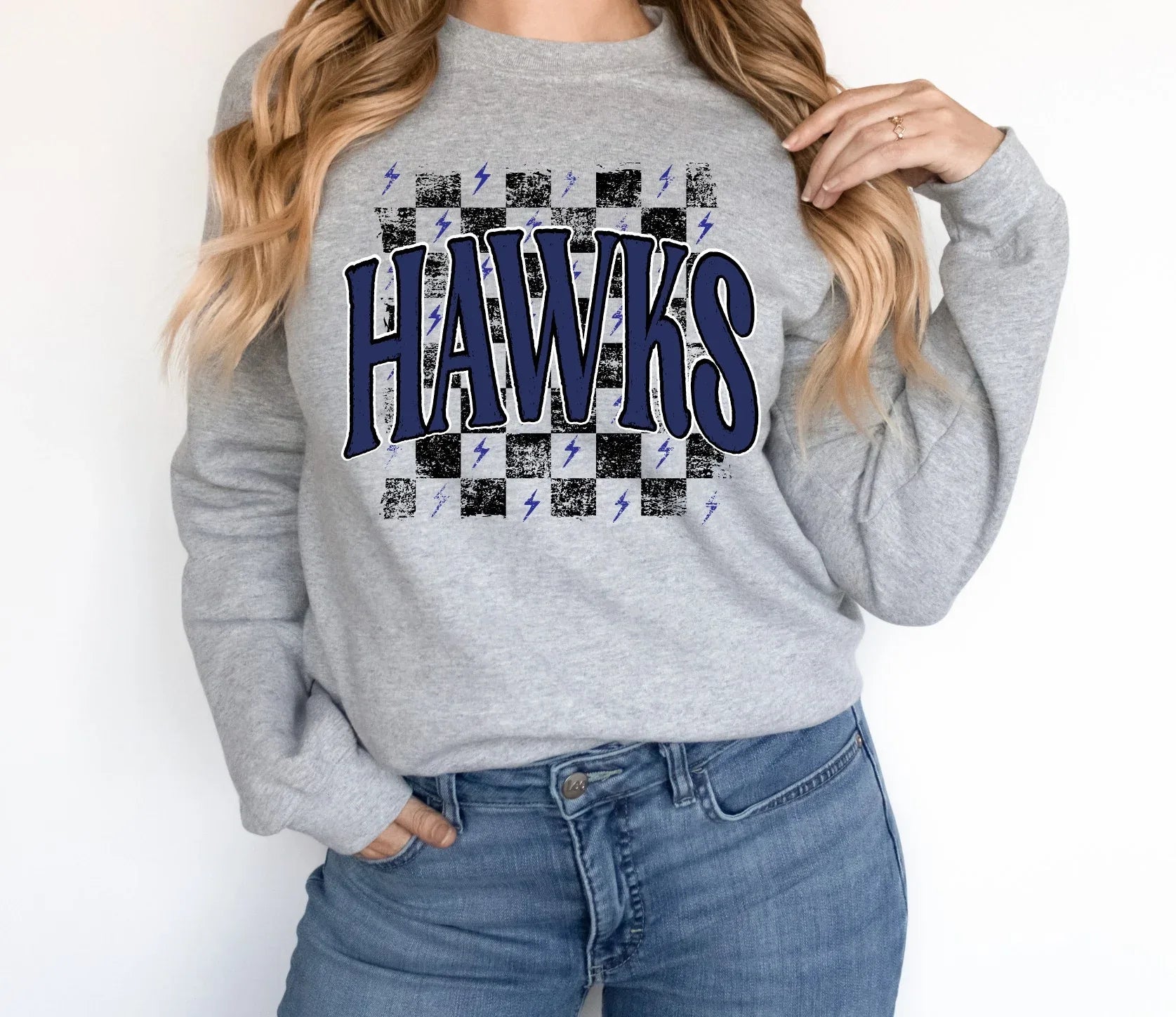 Hawks Navy DTF Transfer - Merch Girls