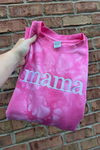 Mama Embroidered Tie Dye Sweatshirt