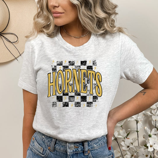Hornets Checkered Retro Graphic Tee