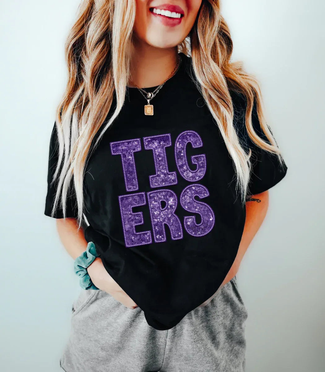 Tigers Purple DTF Transfer - Merch Girls