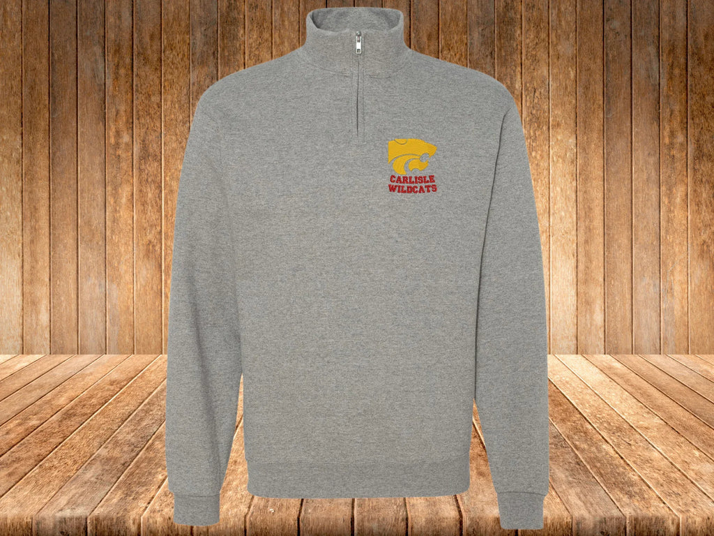 Carlisle Wildcats Embroidered Quarter Zip Fleece Sweatshirt - Merch Girls