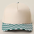 Custom Embroidered Checkered Bill Baseball Hat | Personalized Text Snapback Hat