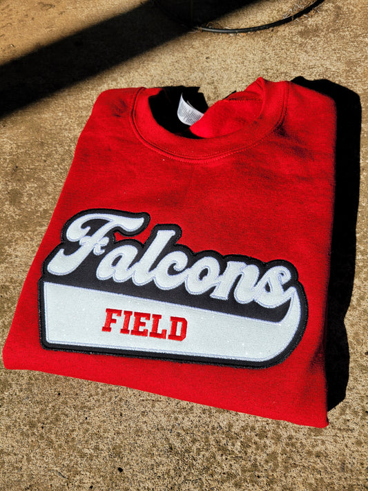 Fasty Baseball Varsity Style Twill and Glitter Applique T-shirt/Sweatshirt