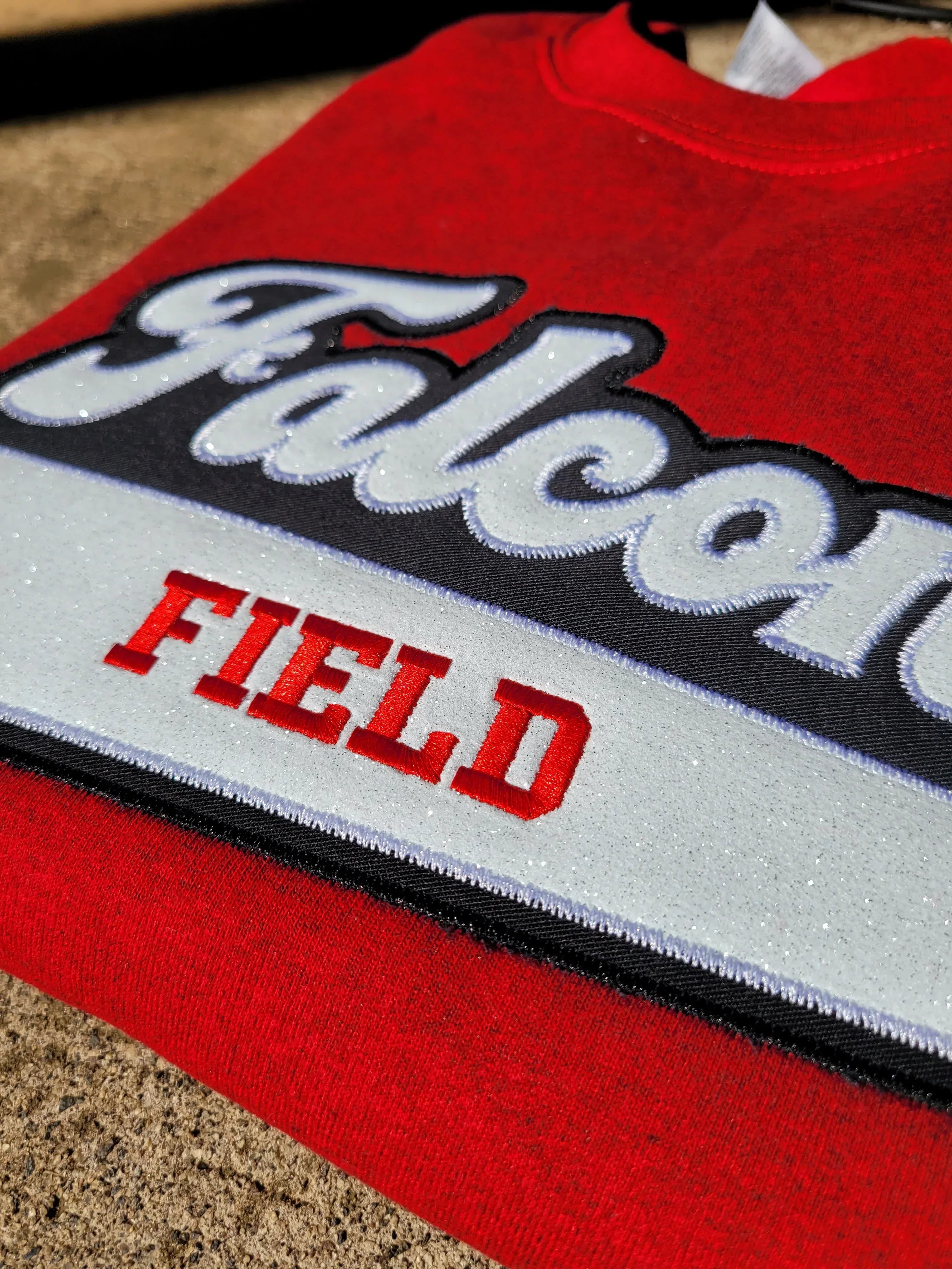 Fasty Baseball Varsity Style Twill and Glitter Applique T-shirt/Sweatshirt - Merch Girls