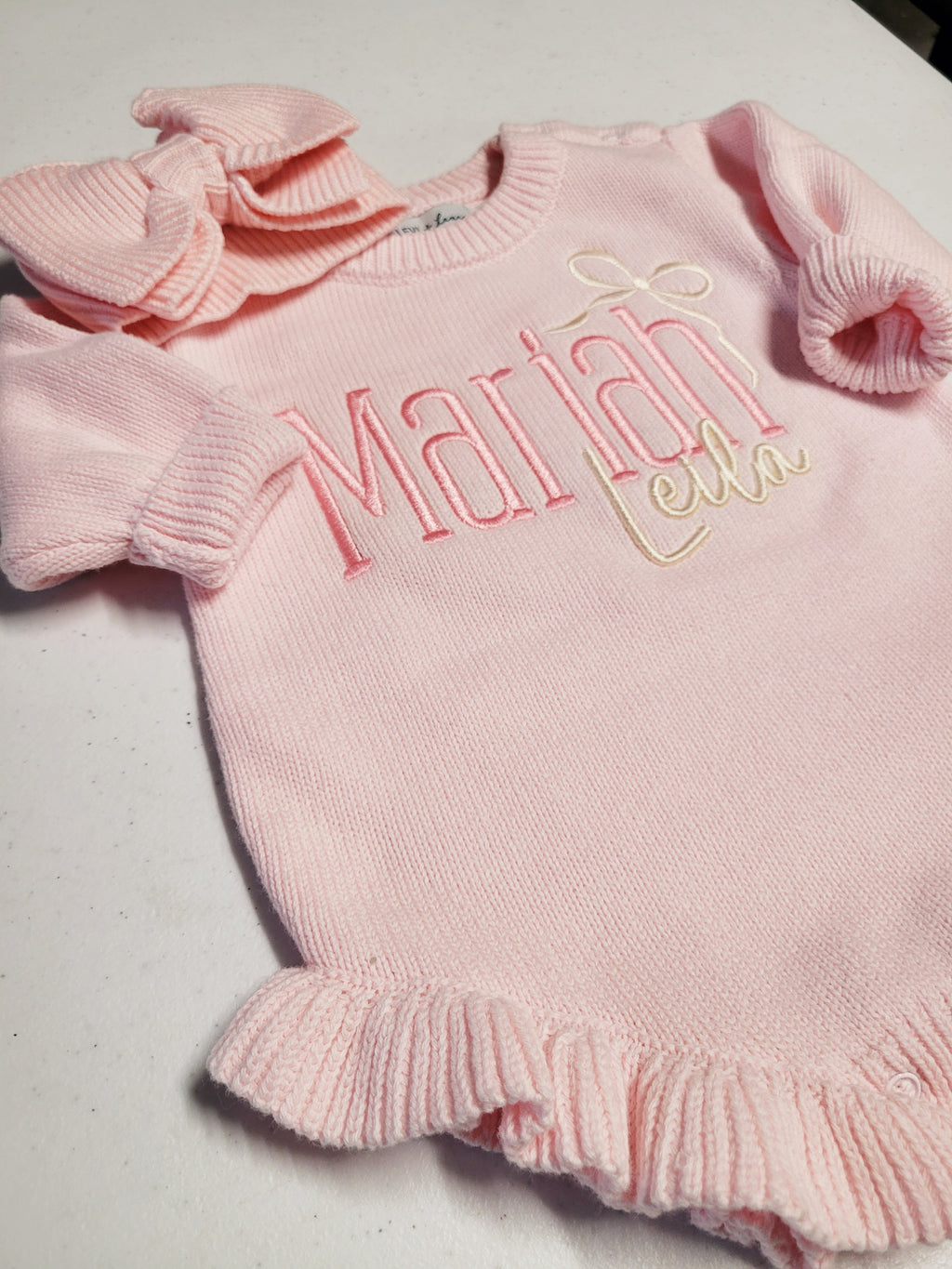 Long Sleeve Knit Infant/Baby Ruffle Romper