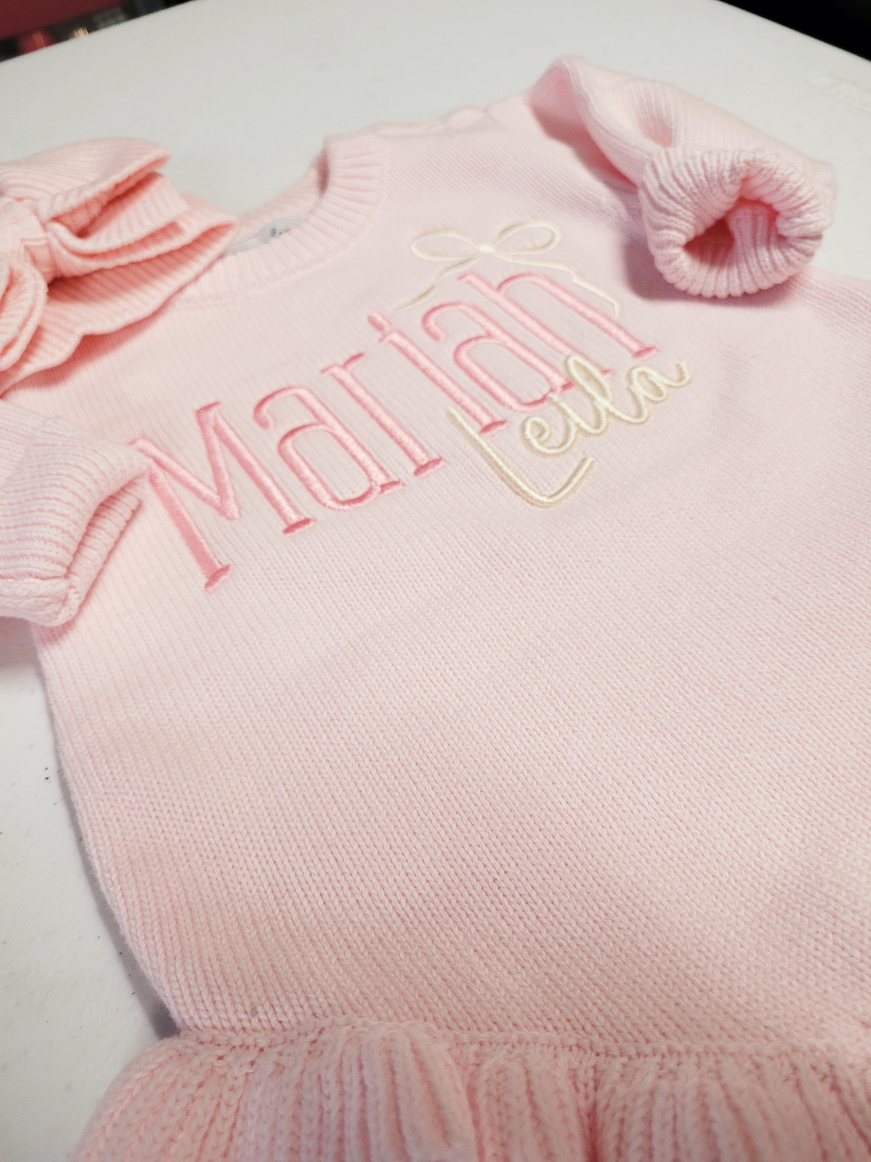 Long Sleeve Knit Infant/Baby Ruffle Romper