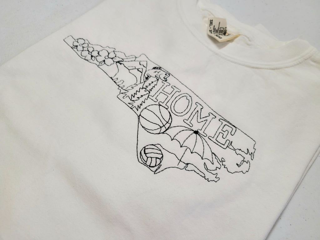 Home State Linework Embroidered Shirt | QUICK SHIP