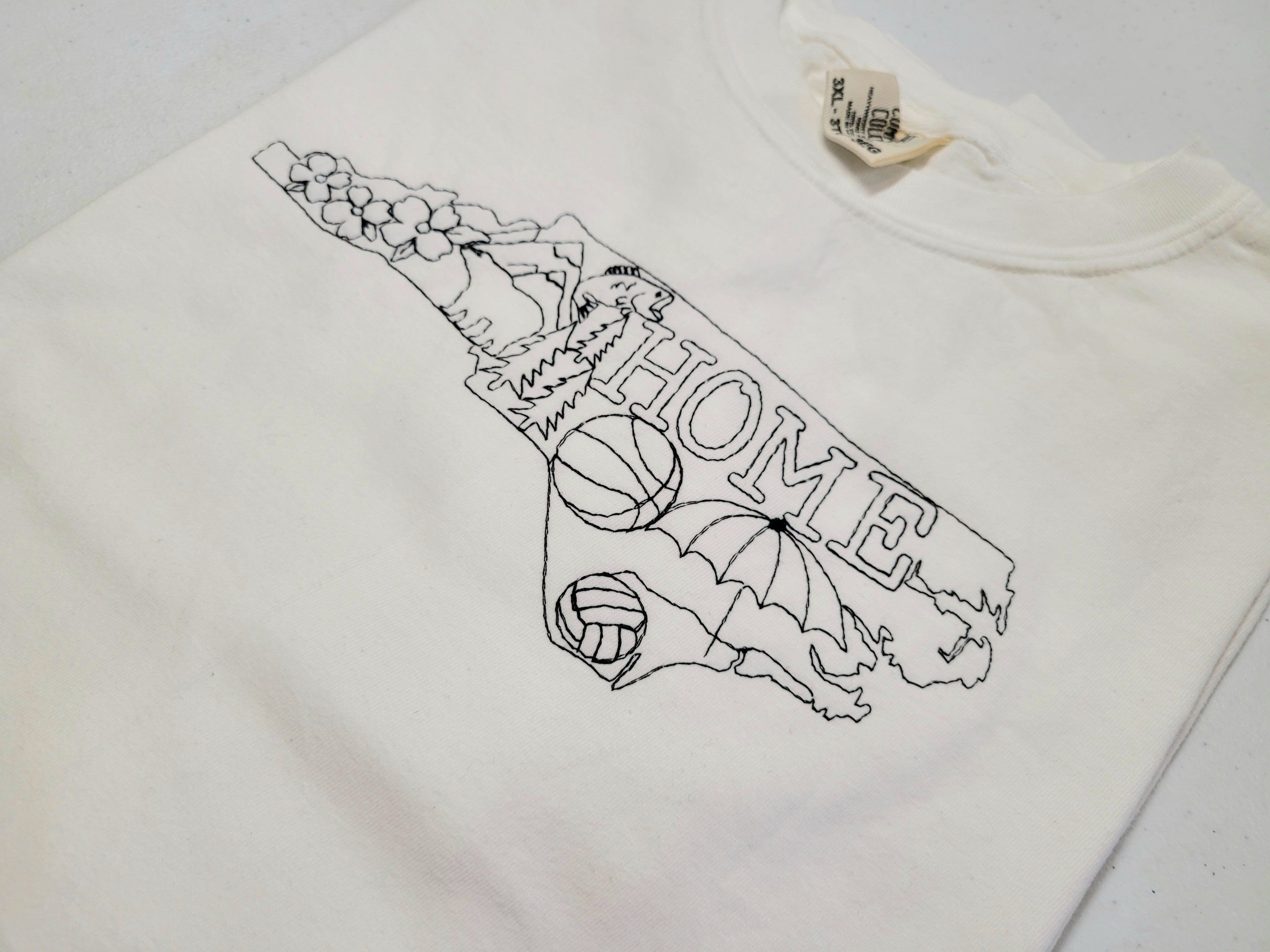 Home State Linework Embroidered Shirt | QUICK SHIP