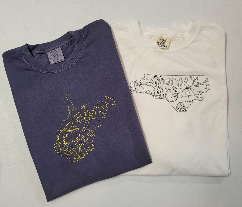 Home State Linework Embroidered Shirt | QUICK SHIP