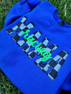 Custom Diamond Edge Applique with 3D Embroidered Text Shirt - Merch Girls