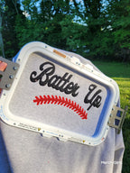 Batter Up Baseball Sequin or Glitter Applique Embroidered Shirt - Merch Girls