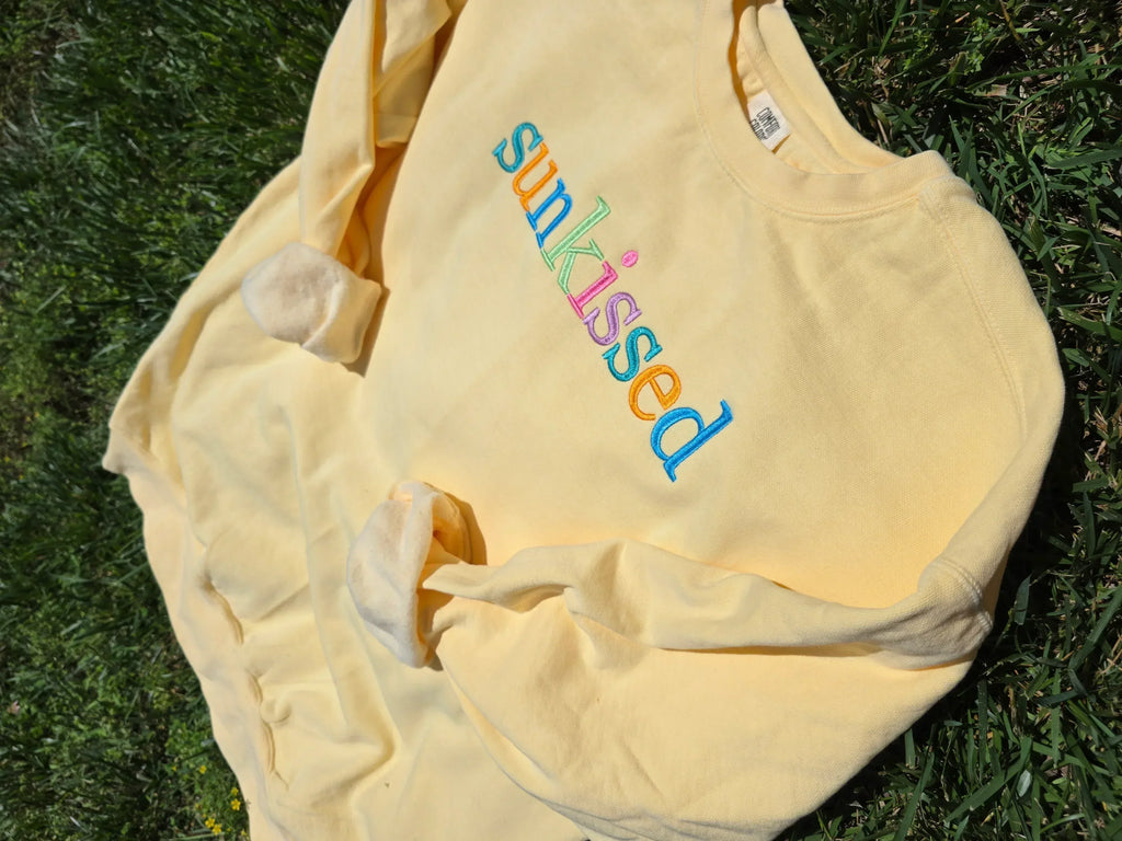 Vintage Summer Georgia Bold Serif Custom Phrase Embroidered Shirt - Merch Girls