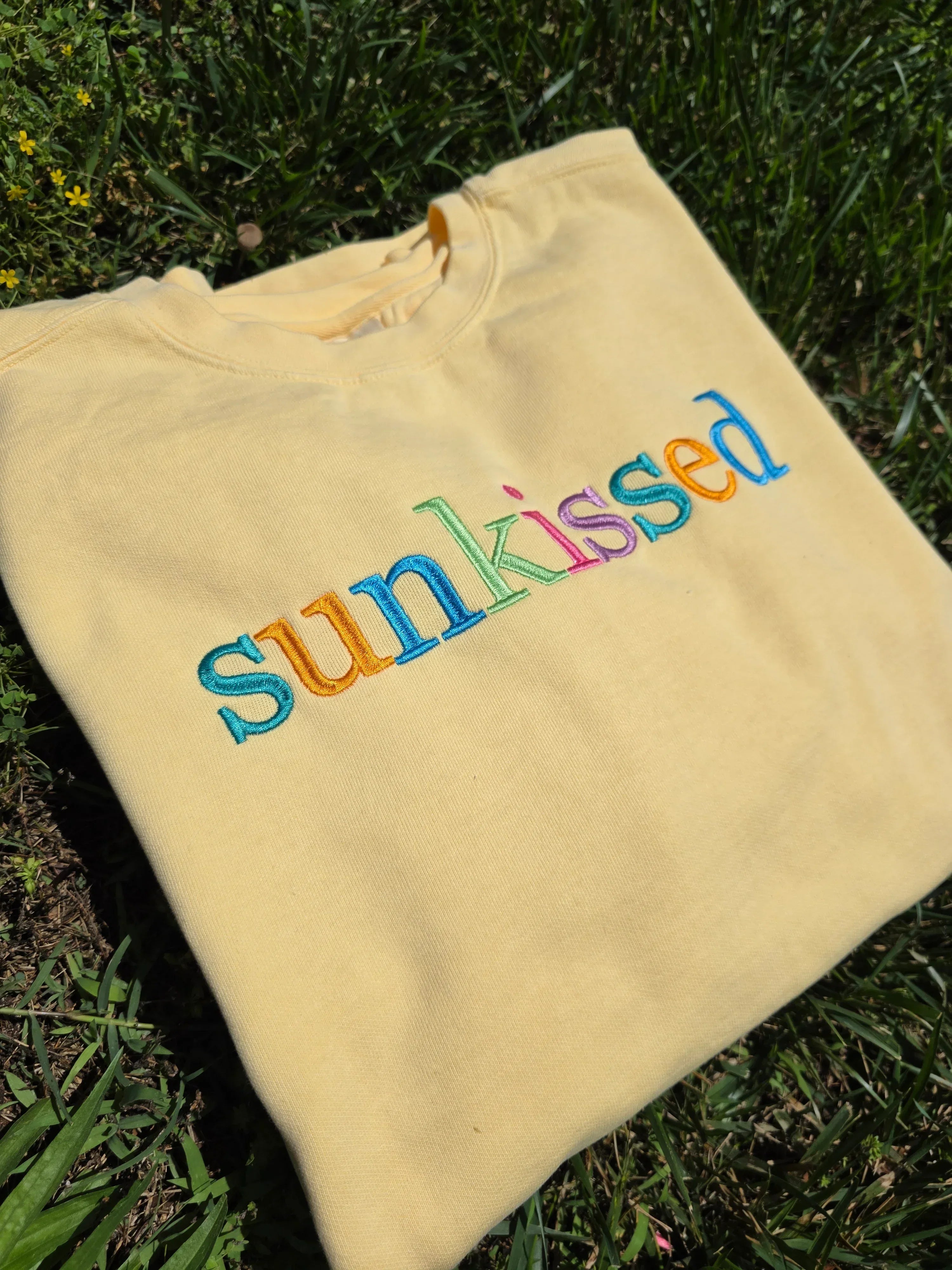 Vintage Summer Georgia Bold Serif Custom Phrase Embroidered Shirt - Merch Girls
