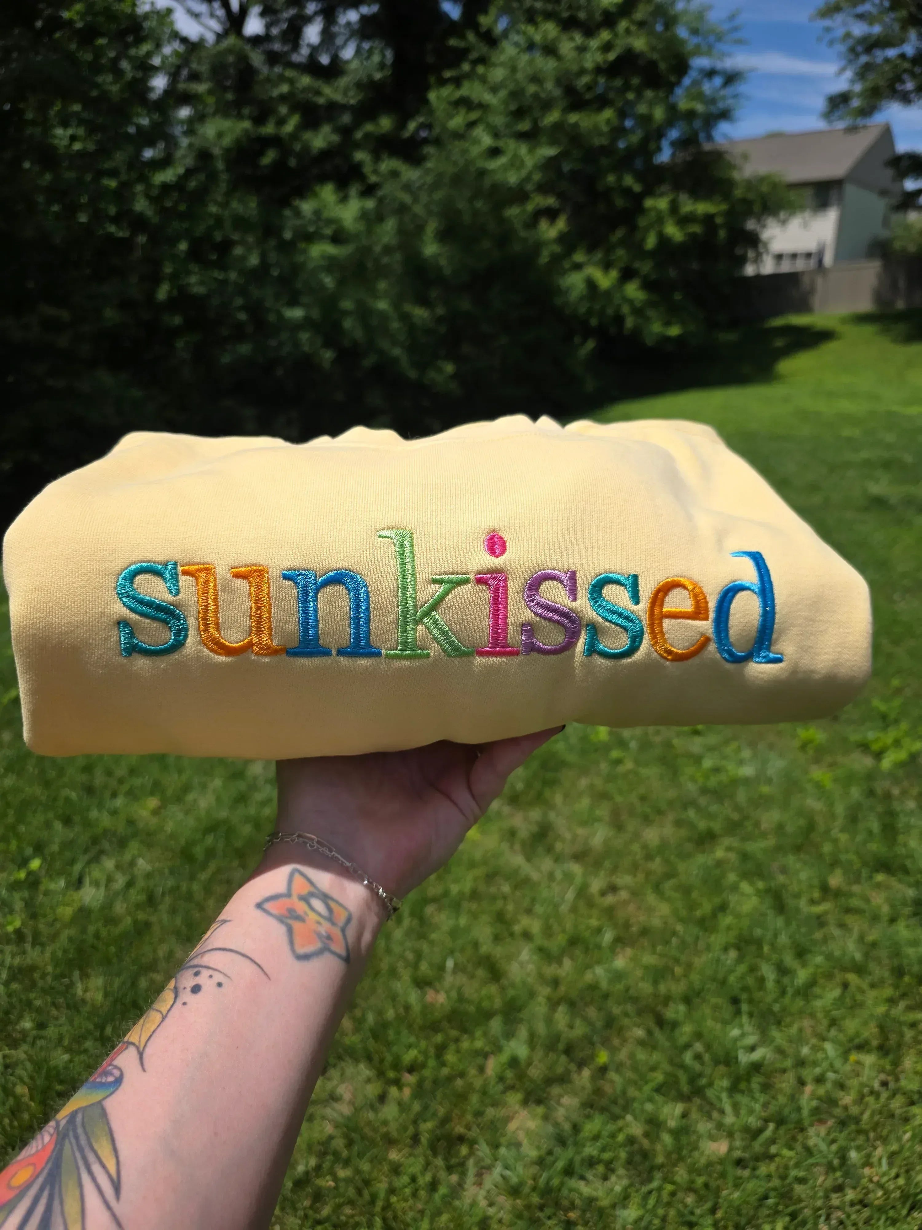 Vintage Summer Georgia Bold Serif Custom Phrase Embroidered Shirt - Merch Girls