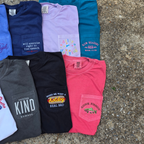 Gone Fishin' Embroidered Pocket Tee | Comfort Colors | Rainbow Trout | Gifts for Dad