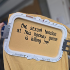 The Sexual Tension At This Hockey Game Is Killing Me Embroidered Shirt | Bookish | Hockey Romance