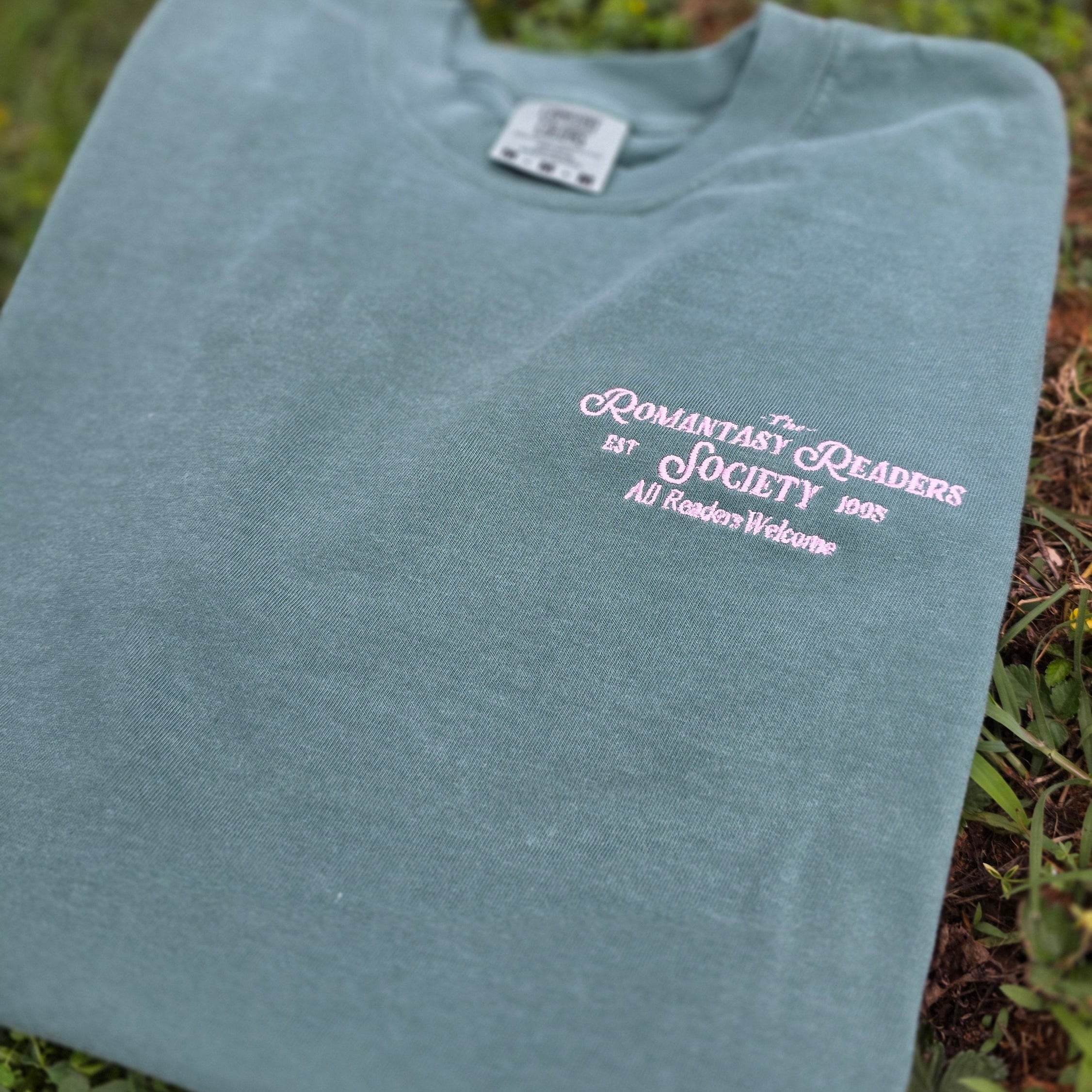 Romantasy Readers Society Embroidered Shirt | Book Lover Comfort Colors Tee