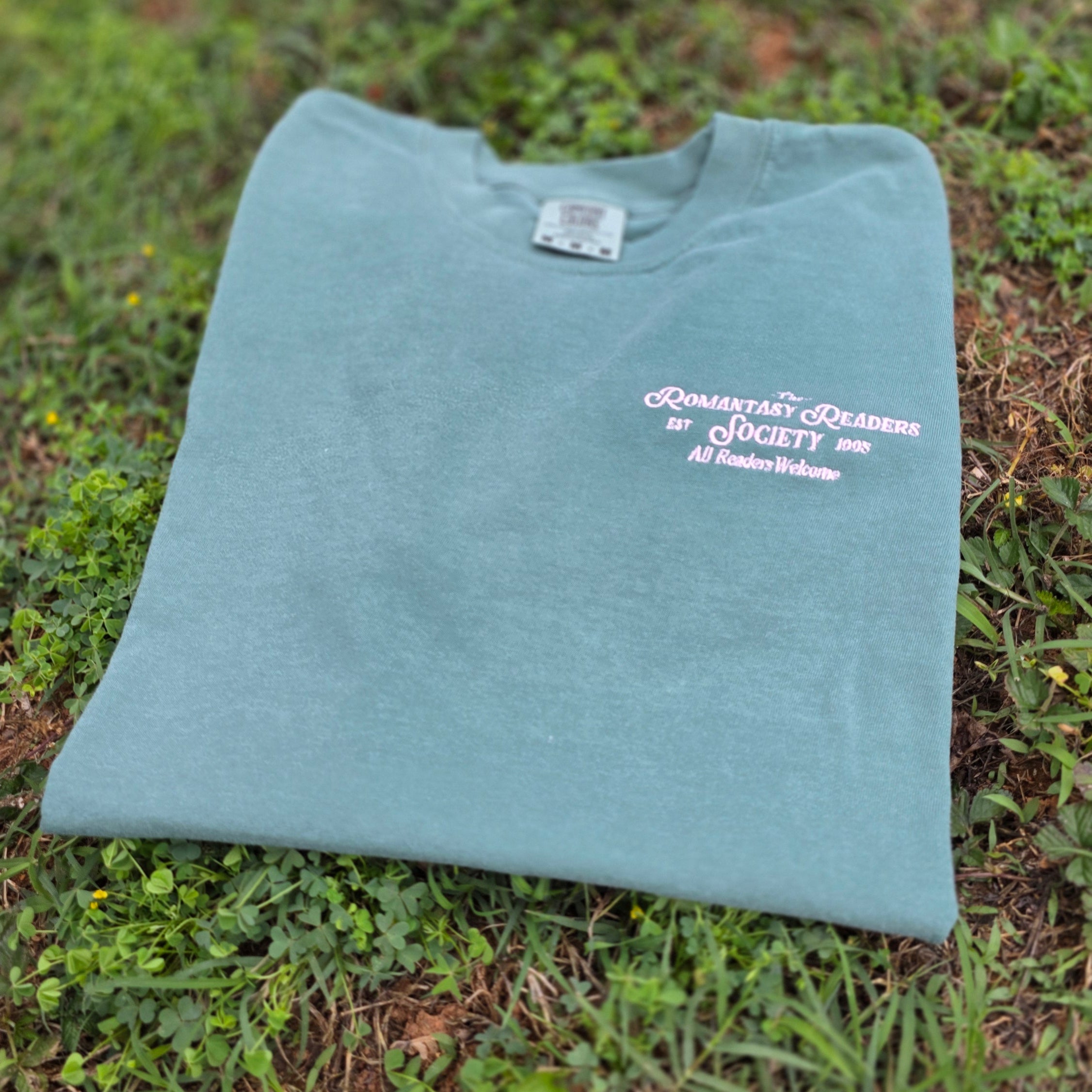 Romantasy Readers Society Embroidered Shirt | Book Lover Comfort Colors Tee