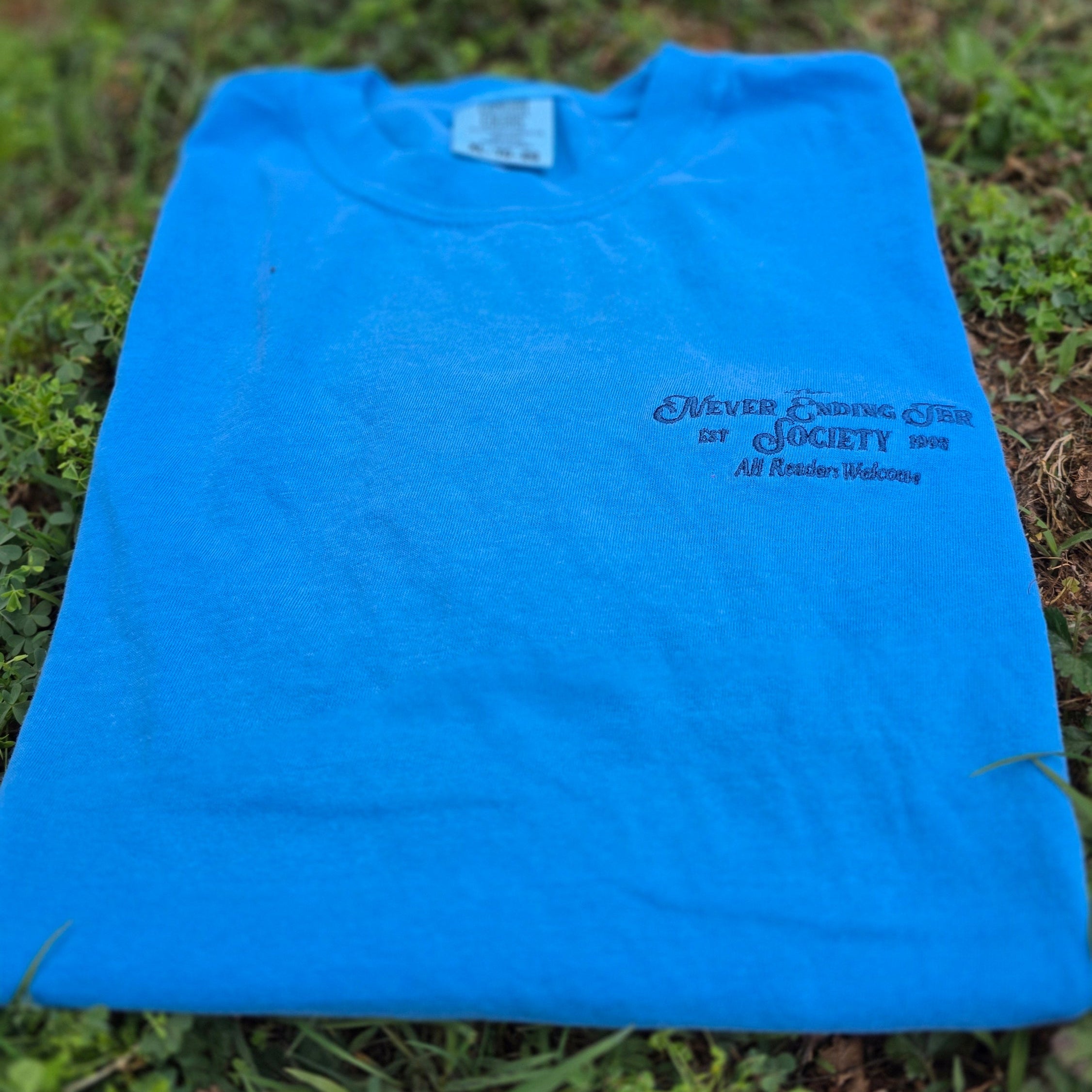 Never Ending TBR Society Embroidered Shirt | Book Lover Comfort Colors Tee