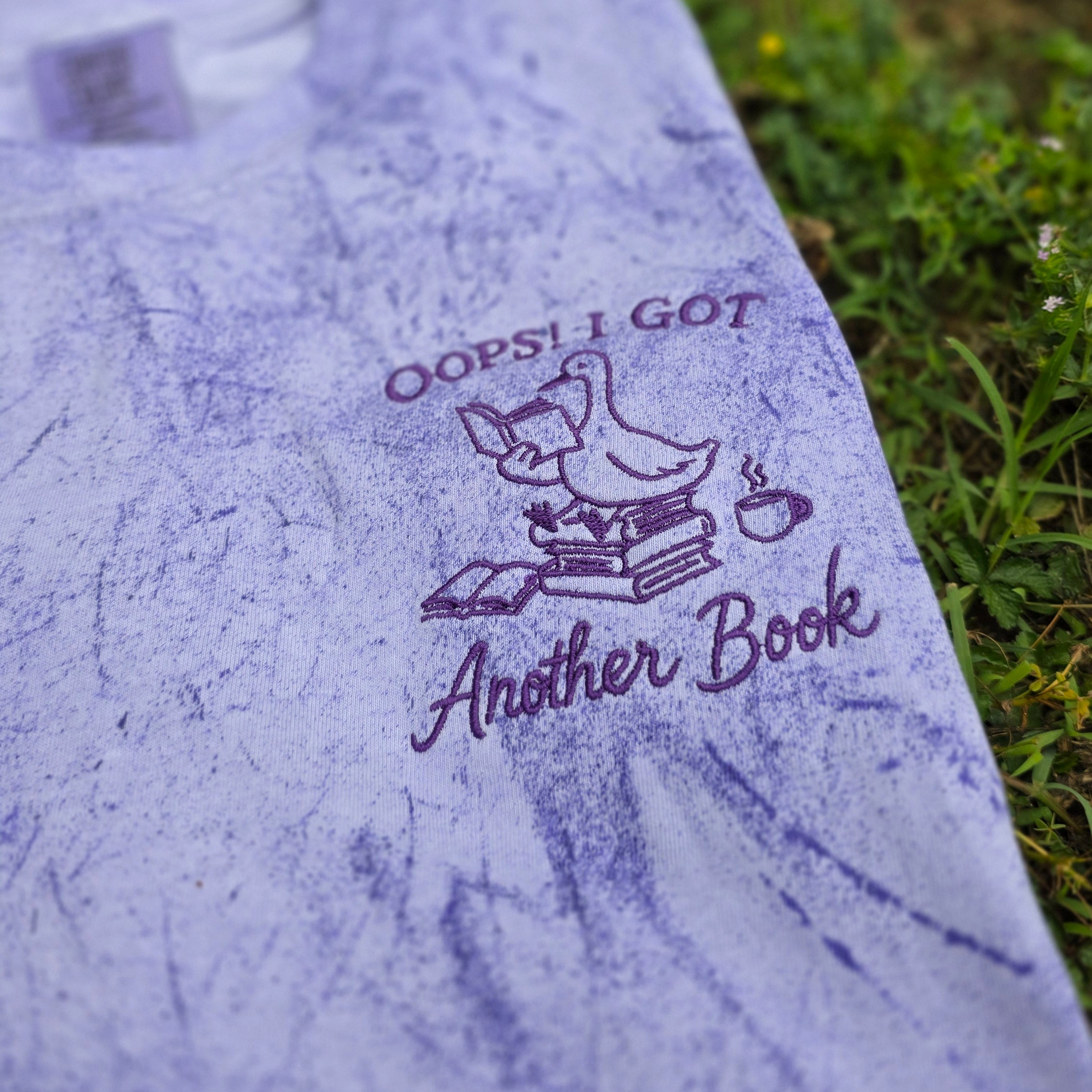 Oops! I Got Another Book Embroidered Shirt | Comfort Colors Colorblast 1745 Tee