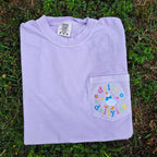 Dilly Dallying Goose Embroidered Pocket Tee | Whimsical Goose | Cottagecore