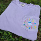 Dilly Dallying Goose Embroidered Pocket Tee | Whimsical Goose | Cottagecore