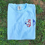 Star Spangled Monogram Embroidered Shirt | 4th of July | Red, White & Blue