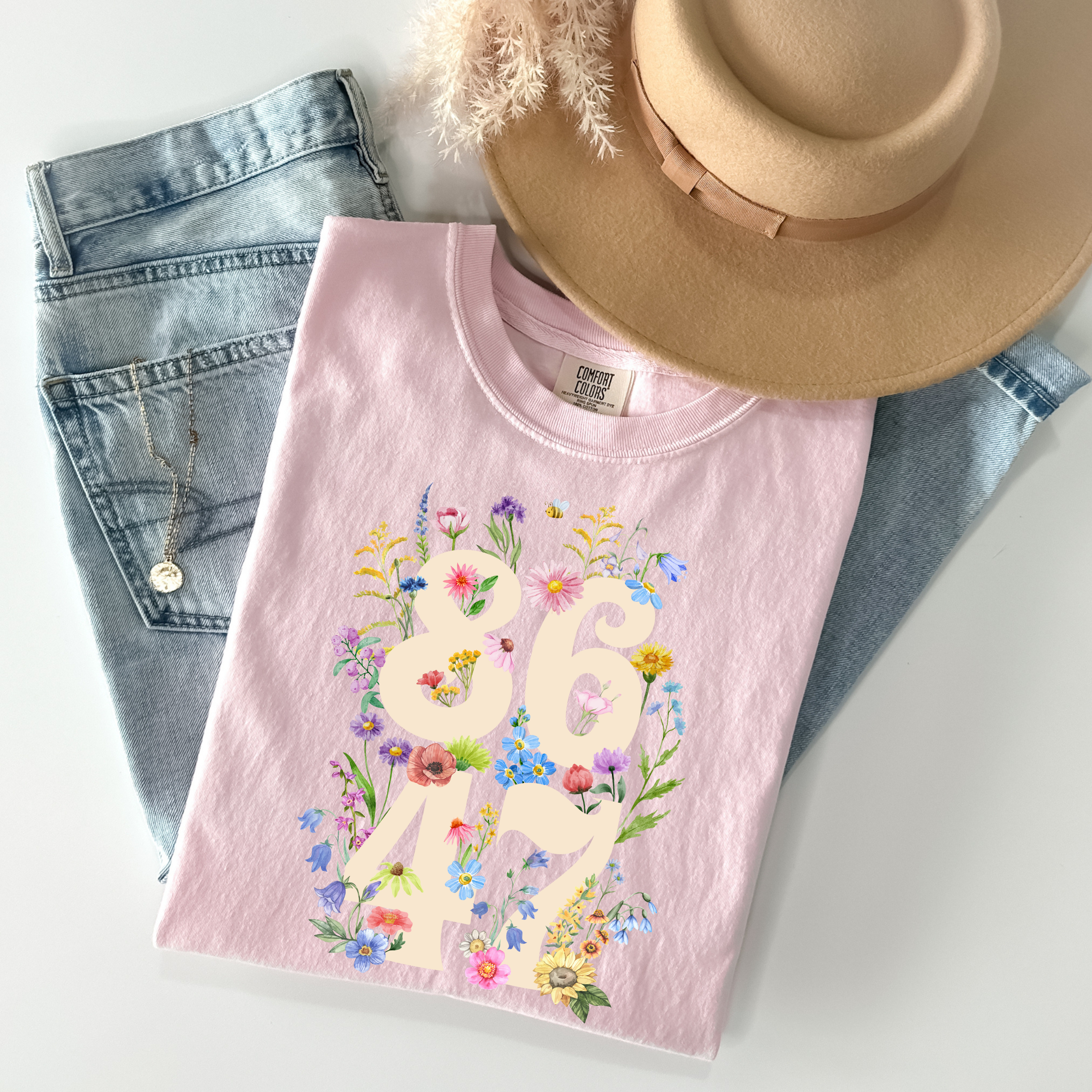8647 Floral Graphic Tee