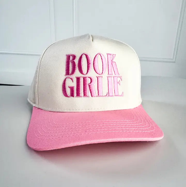 Book Girlie Embroidered Adjustable Five-Panel Twill Hat