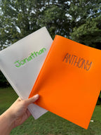 Personalized Embroidered Plastic School Folder | Custom Name Folder | Back to School Folder | Teacher Gift | Student Folder