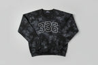 Custom Mascot | Area Code Varsity Outline Embroidered Tie-Dyed Sweatshirt - Merch Girls