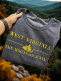 West Virginia The Mountain State Embroidered Shirt - Merch Girls