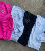 Heart Left Chest Embroidered Sweatshirt- Toddler - QUICK SHIP - Merch Girls