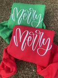 Merry Embroidered Sweatshirt