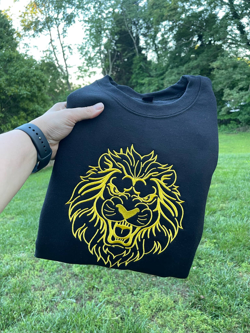 Oversized Mascot Outline Embroidered On Your Shirt Choice