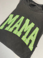 Custom Zig Zag Neon Checkered Ghost Embroidered Tee