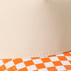 Custom Embroidered Checkered Bill Baseball Hat | Personalized Text Snapback Hat